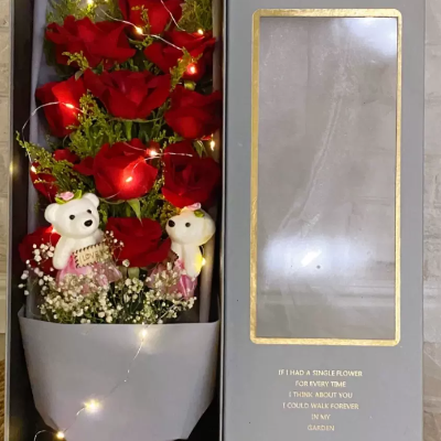 鲜花同城速递红玫瑰花礼盒鲜花速递同城送花上门送女友