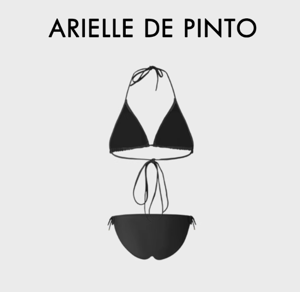 法国ARIELLE DE PINTO 新款泳衣三点式超暴露黑色性感比基尼分体